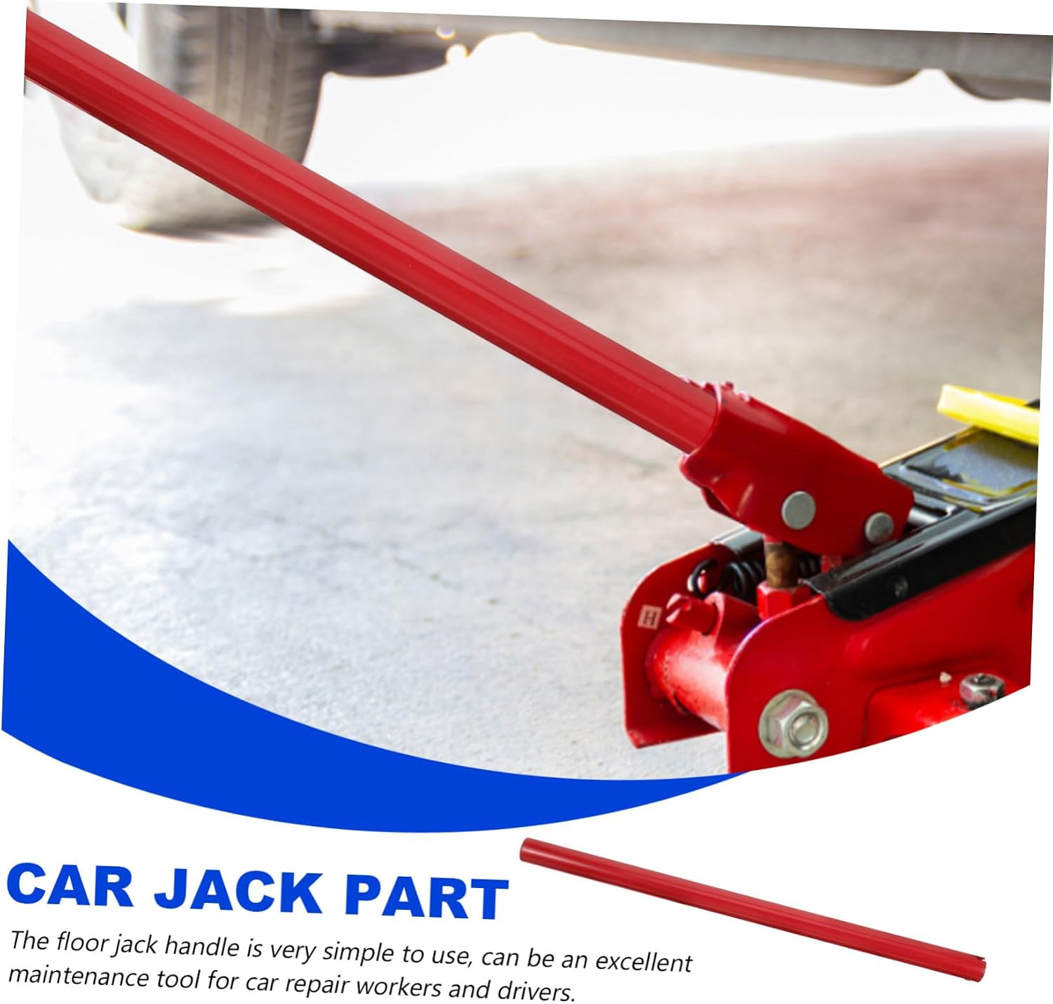 Hydraulic Handle Replacement for Car Repair - Durable 5-16 Ton Floor Pole Lever Handle 15.74 Inch
