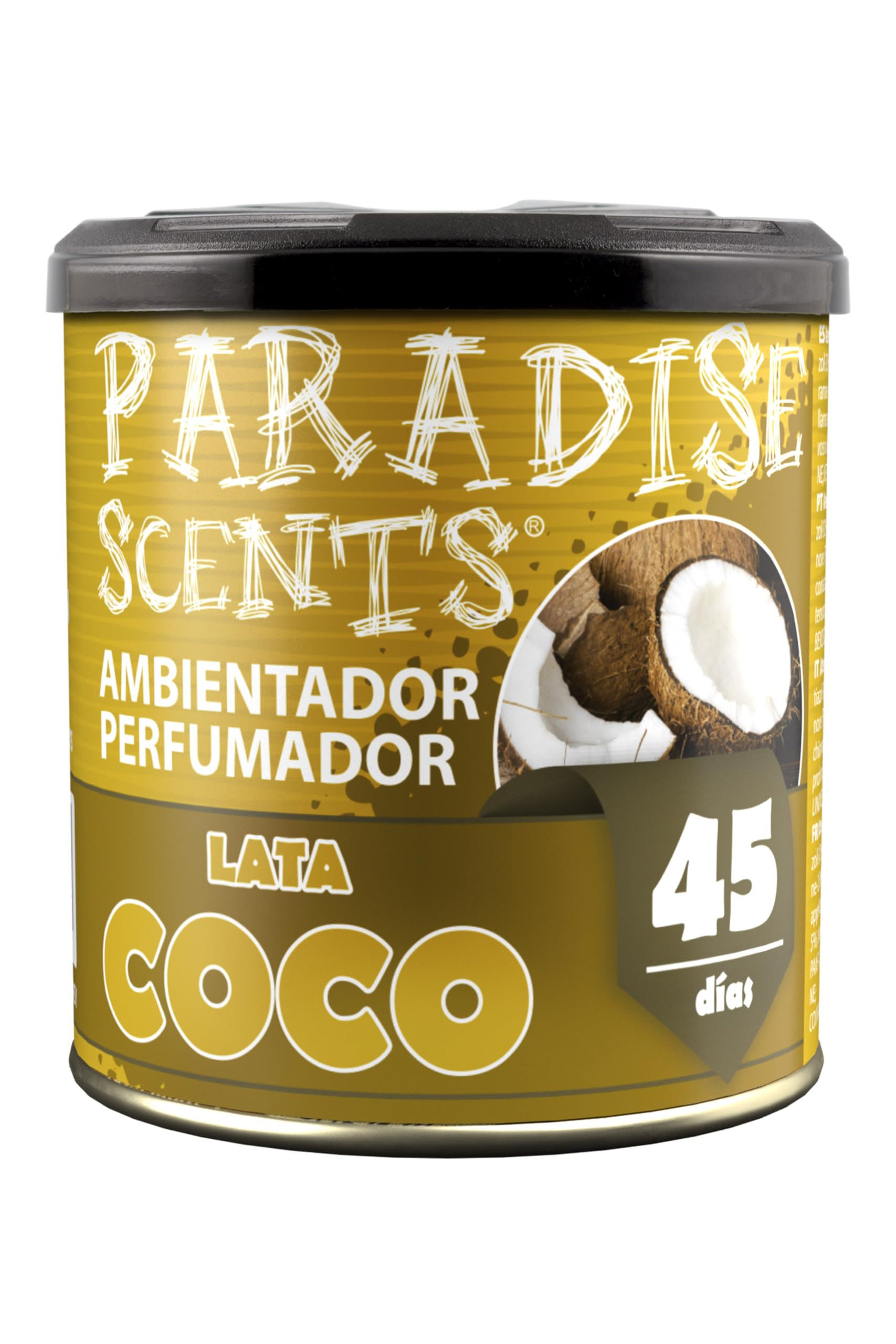 Paradise Scents Paradise PER80125 Perfumador Lata Coco, Color Ocre, 100 gr