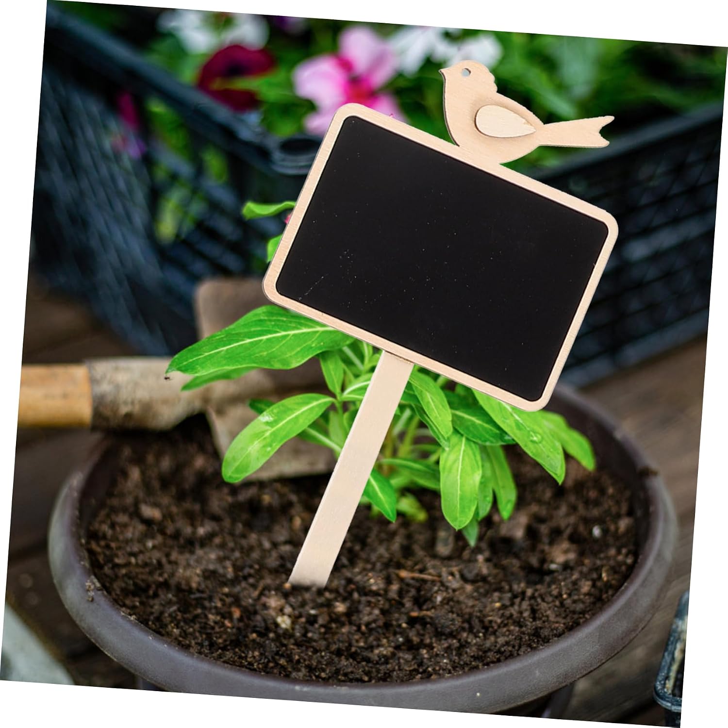 Wood Chalkboard Signs Xmas Message Board Garden Marker