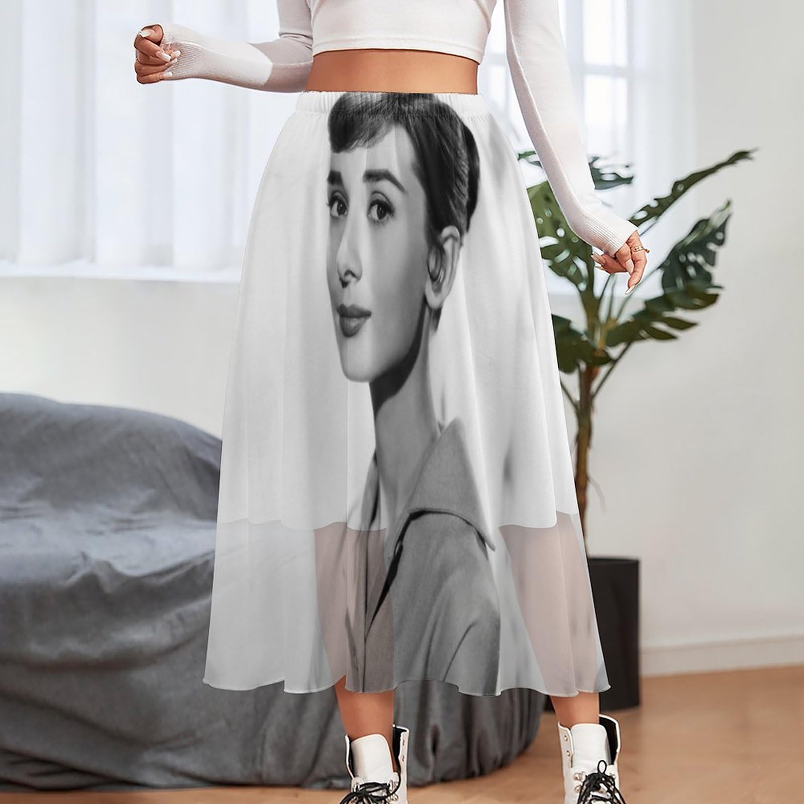 Amazon.co.jp: ロングスカート オードリー・ヘップバーン Audrey 