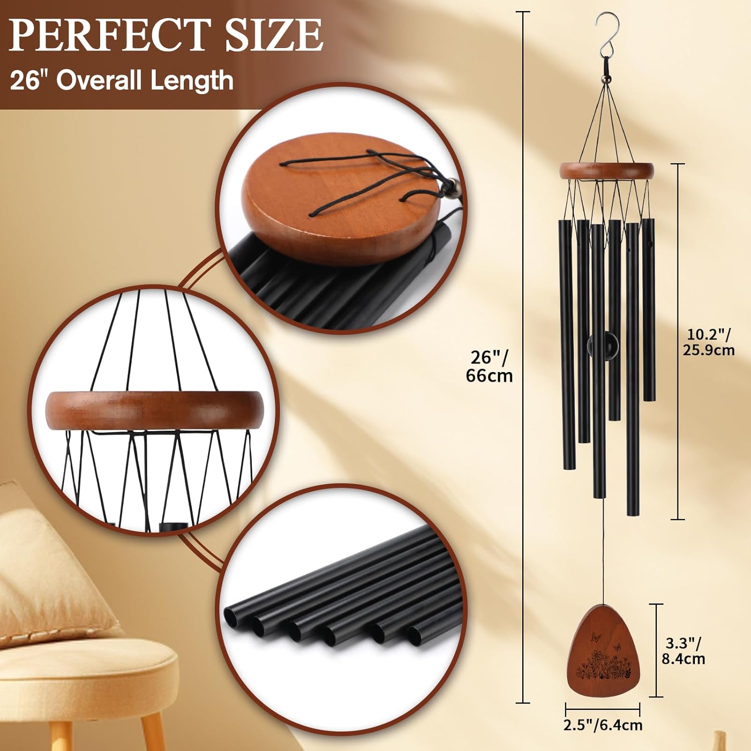 PRSTENLY Valentines Day Gifts for Daughter, Daughters Valentines Day Gifts from Mom Dad, Daughters Wind Chimes Gifts for Daughter Birthday Valentine Mothers Day Graduation Christmas - Image 4