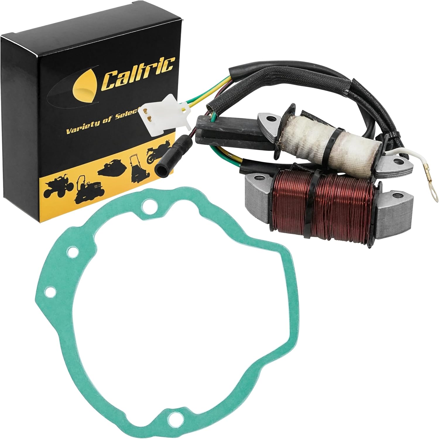 Caltric Stator And Gasket Compatible with Honda Atc185S Atc200 1982-1983 / Atc200S 1984-1986