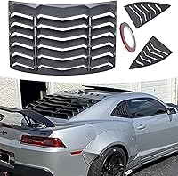 Vista 1 de Rejilla para ventanas traseras y laterales para Chevrolet Chevy Camaro LS LT SS 2010 2011 2012 2013 2014 2015, mate negro, parabrisas Scoop Louvers