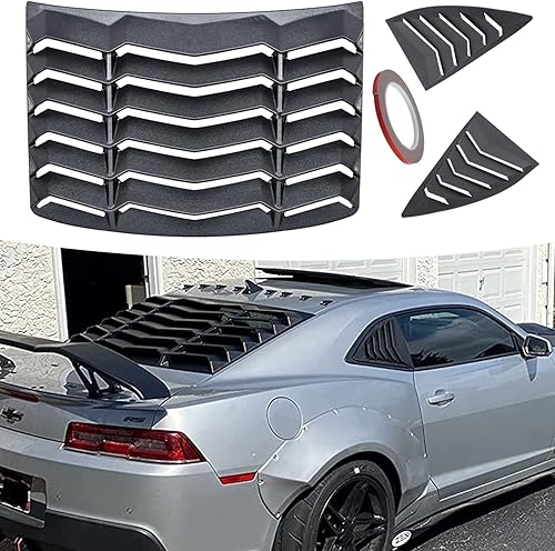 Rejilla de ventana trasera para Chevrolet Chevy Camaro 2010 2011 2012 2013 2014 2015-cubierta de parasol negro mate
