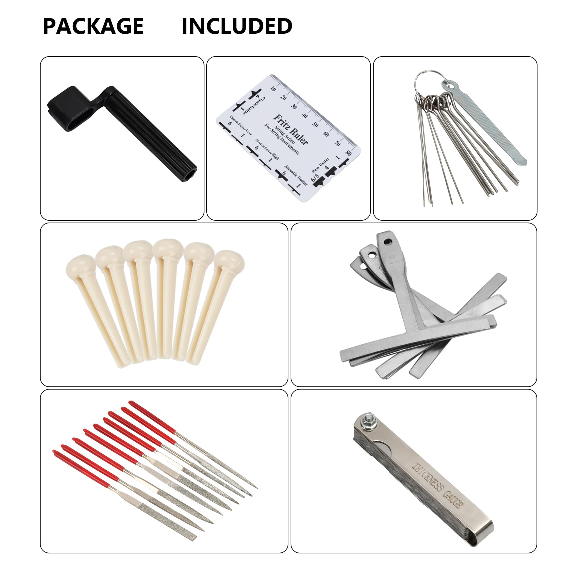 Kit D'outils D'entretien De Réparation De Guitare Avec Sac De Transport