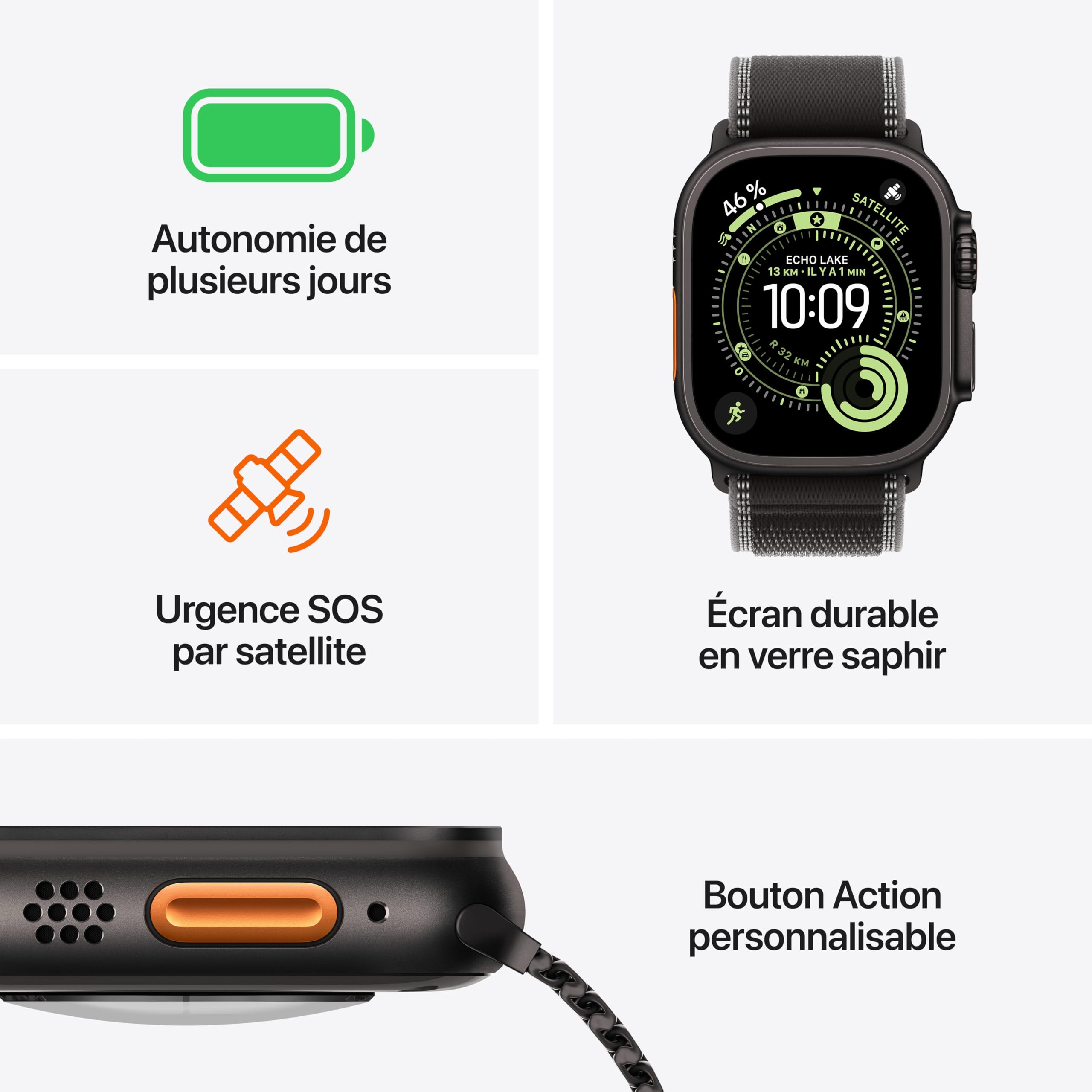 Apple Watch Ultra 3 GPS + Cellular 49mm Natural Titanium Case with Anchor Blue Ocean Band — view 5