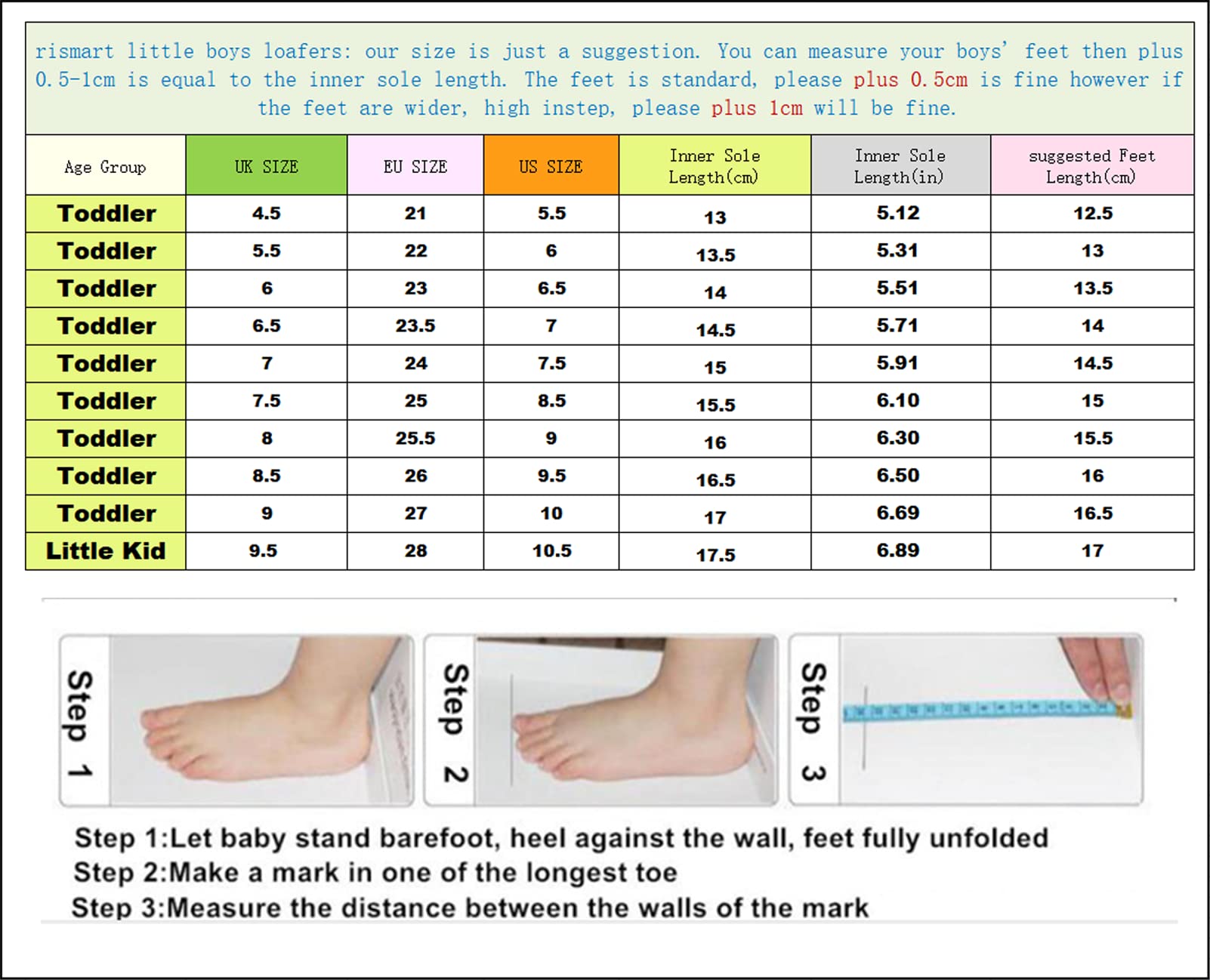 rismart Petit Garçon Enfant Mocassin Plat Suède Enfiler Décontracté Chaussure Bateau