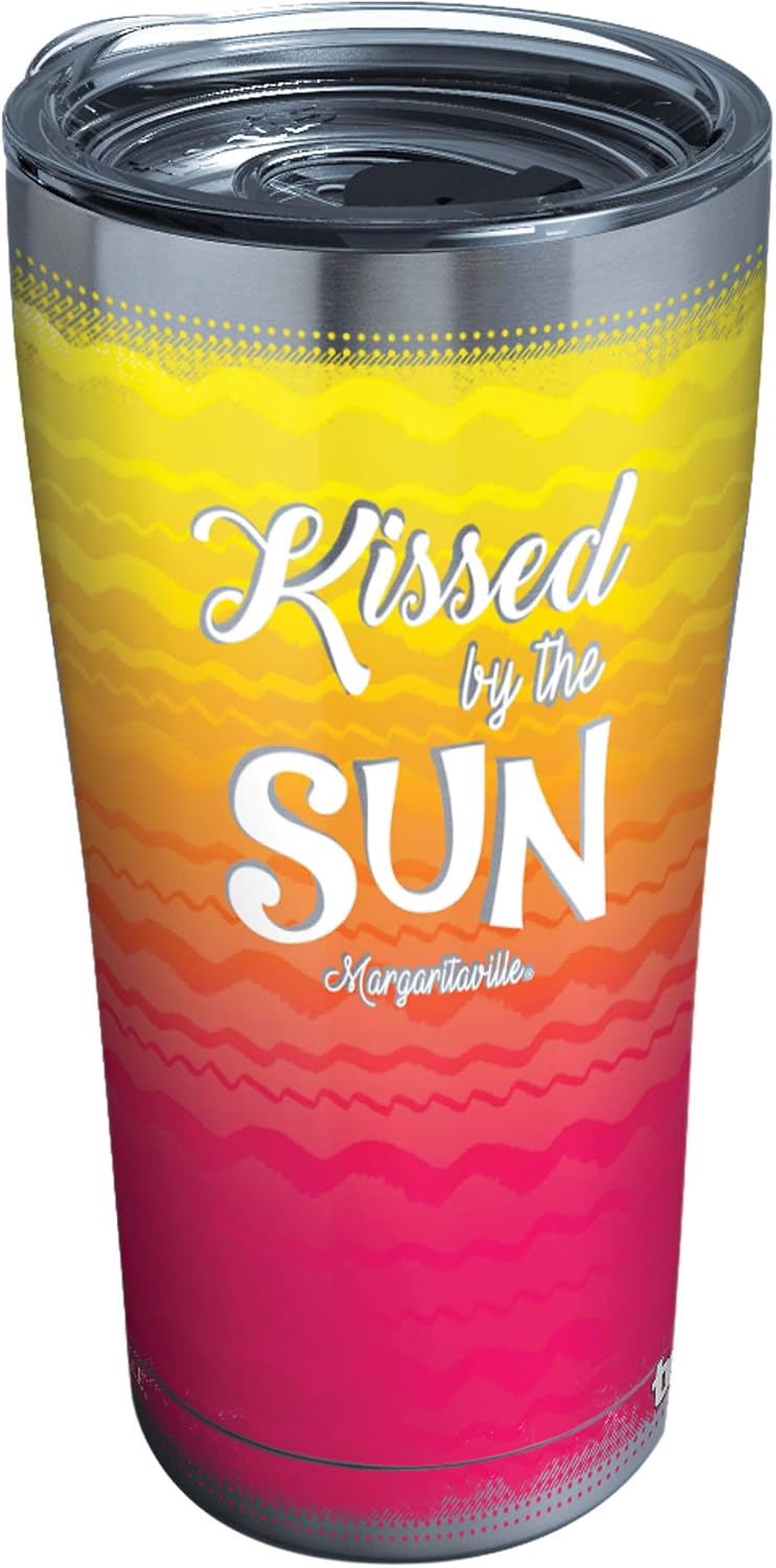 Tervis 1319381 Margaritaville - Kissed By Sun Stainless Steel Insulated Tumbler with Lid 20 oz, Silver