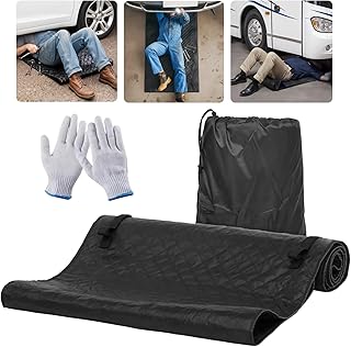 60''x28'' Rolling Creeper Mat with Storage Bag, Foldable Two-Layer Automotive Mechanic Repair Mat, Mechanic Creeper for Low Clearance, Special Roads, Long-Distance Trucks, Mechanics Pad, Black