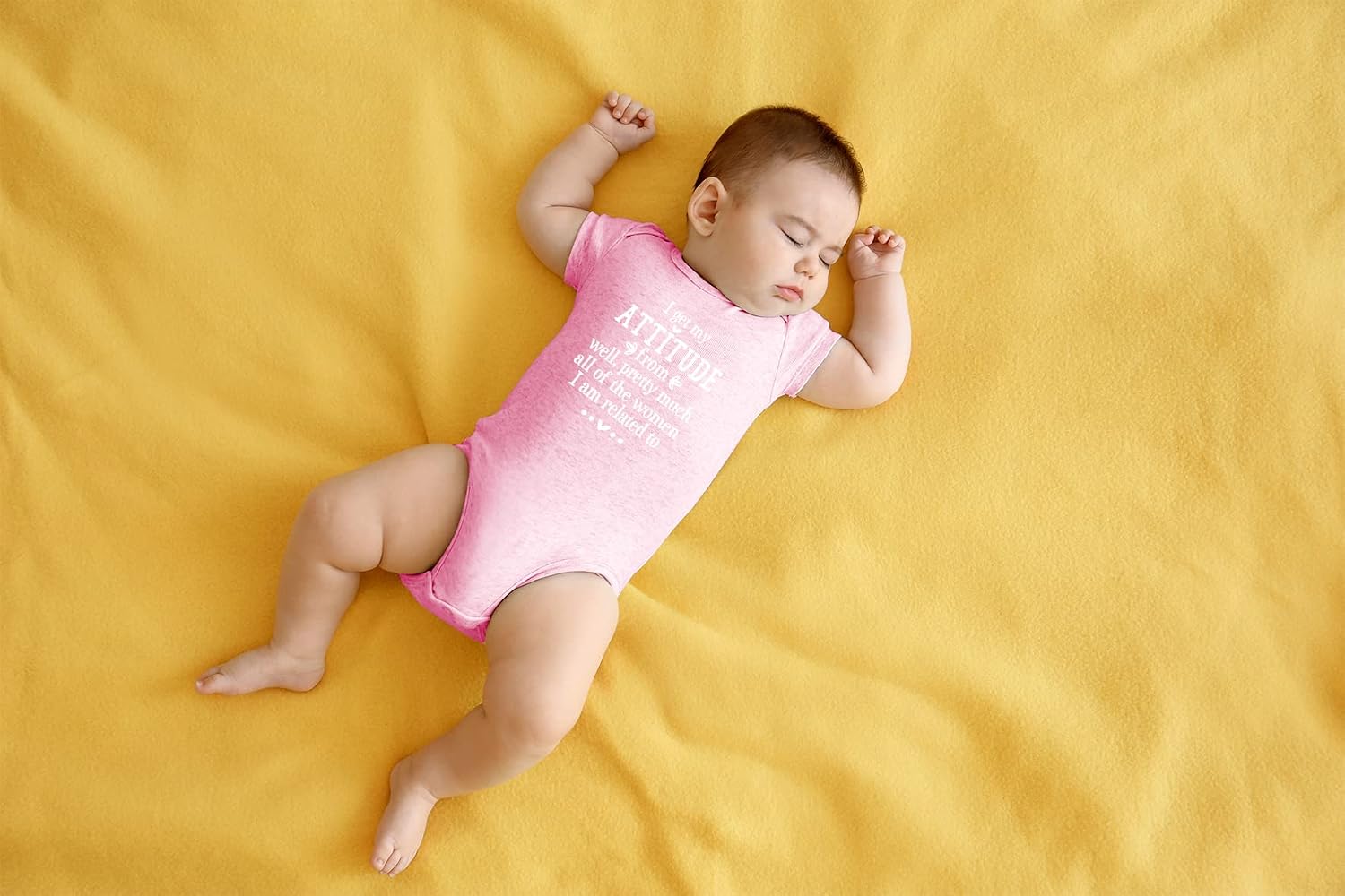 AW Fashions I Get My Attitude From All Of the Women I Am Related To Baby Bodysuit Funny Adorable Clothing image 4