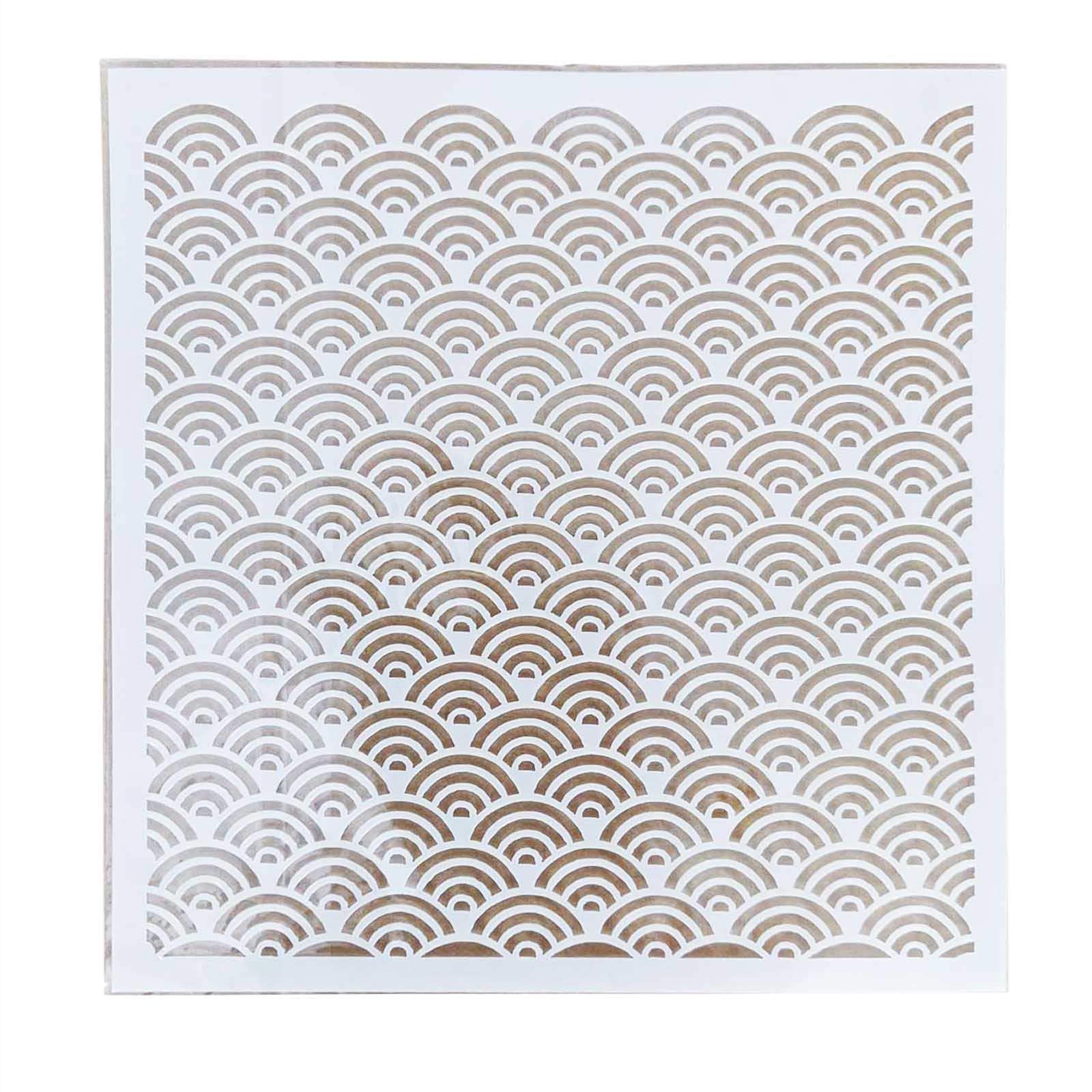 Meena Supplies Large Mermaid Fish Scale Stencil - Nylon Plastic Flexible Craft Airbrush Dragon