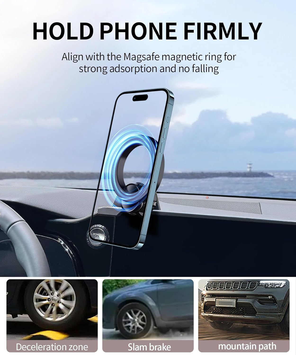 MaserWeller Car Phone Holder for Lexus NX 2022-2026 Accessories 14-Inch Screen Fixed Clip Phone Mount Compatible with MagSafe, NX Hybrid/NX250/NX350/NX350h/NX350 Premium/NX350 F Sport Handling