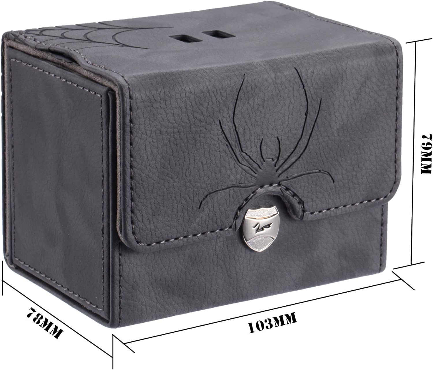 Zoopin - Caja De Cuero Con Contador De Vida Giratorio Integrado (azul