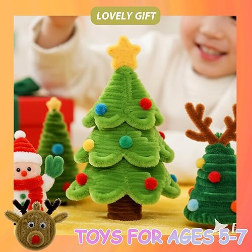 Vista 15 de Limpiapipas para manualidades a granel, juguetes y juegos para niños, 200 piezas de manualidades, tallos de chenilla para proyectos, decoración