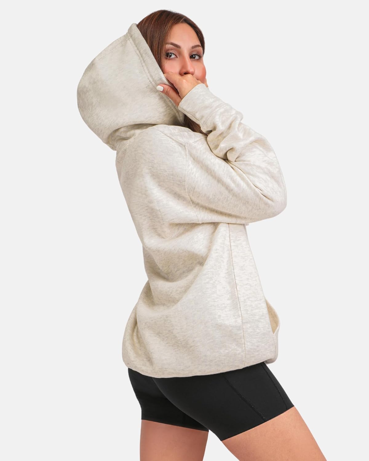 Aon's High Natural Cotton Blend Hoodies For Women: More Breathable & Appealing Modern Fit Sweatshirt Sweaters - Image 13