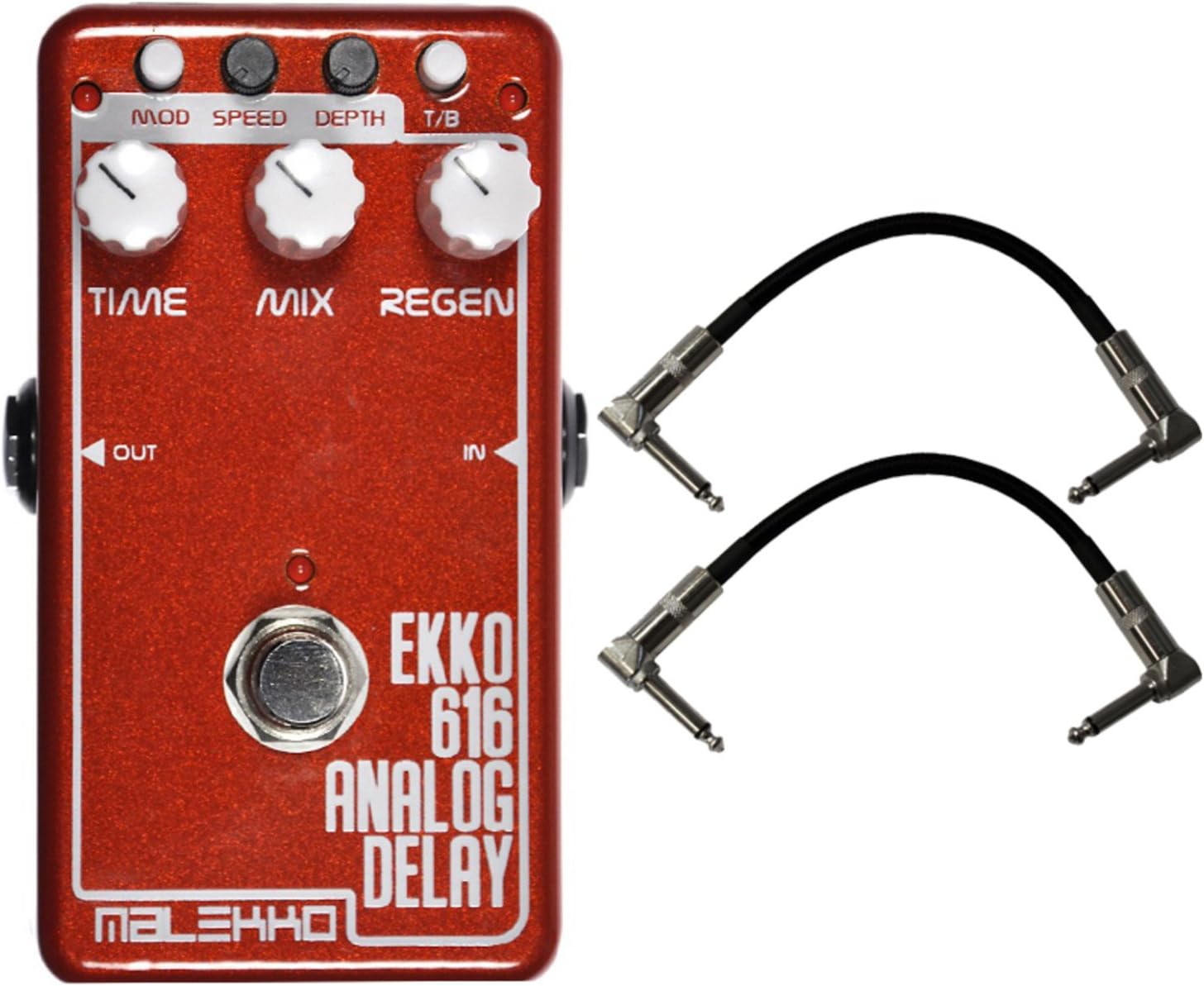 Malekko EKKO 616 MKII Analog Delay Guitar Effects Pedal w/ 2 Cables