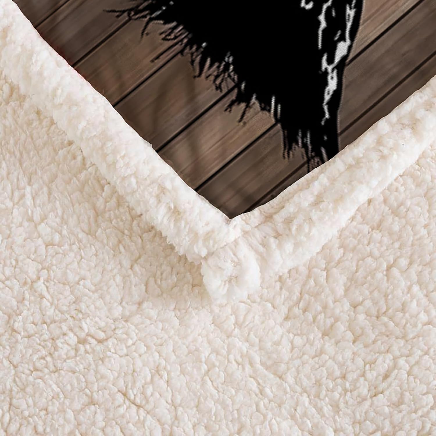AILONEN Deer Hunting Throw Blanket - Rustic Bear Wildlife Theme Sherpa Blanket 78 x 59 Inches - Deer Silhouette Design image 5