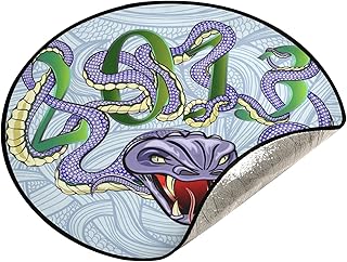 visesunny Snake Animal Christmas Tree Mat for Holiday Party Decorations Farmhouse Large Tree Stand Cover Mats for Xmas Halloween Thanksgiving Ornaments Doormat Carpet Accessory Gift