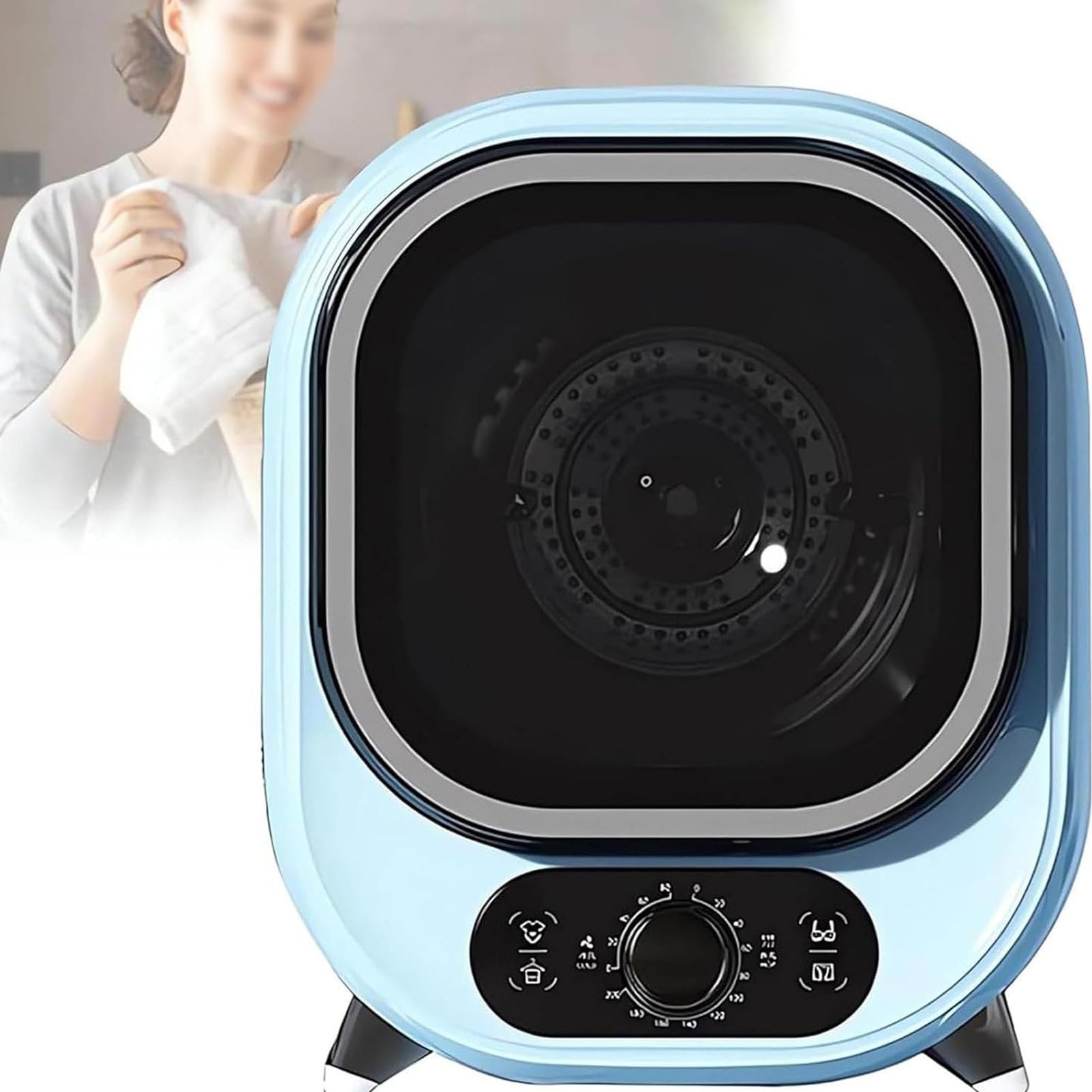 Secadora, Secadora Pequeña, Secadora Frontal Independiente, Secadora De Condensador Portátil, Secadora con Ventilación De 5 Kg, Uso Encimera O Montado En La Pared,A-220V