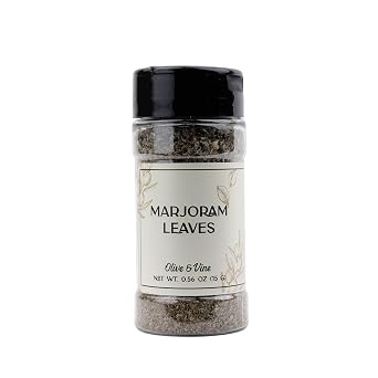 Olive & Vine Marjoram Leaves, Earthy & Aromatic, Seasoning for Soups, Stews, and Roasts, Rich Tradition, Authentic Taste, For Global Recipes 0.56 Ounce
