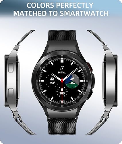 Miniatura 5 de Zedoli Correas de metal sin brechas compatibles con Samsung Galaxy Watch 6Watch 5Galaxy Watch 4 Band 1.575 in 1.732 inGalaxy Watch 5 Pro Band 1.772