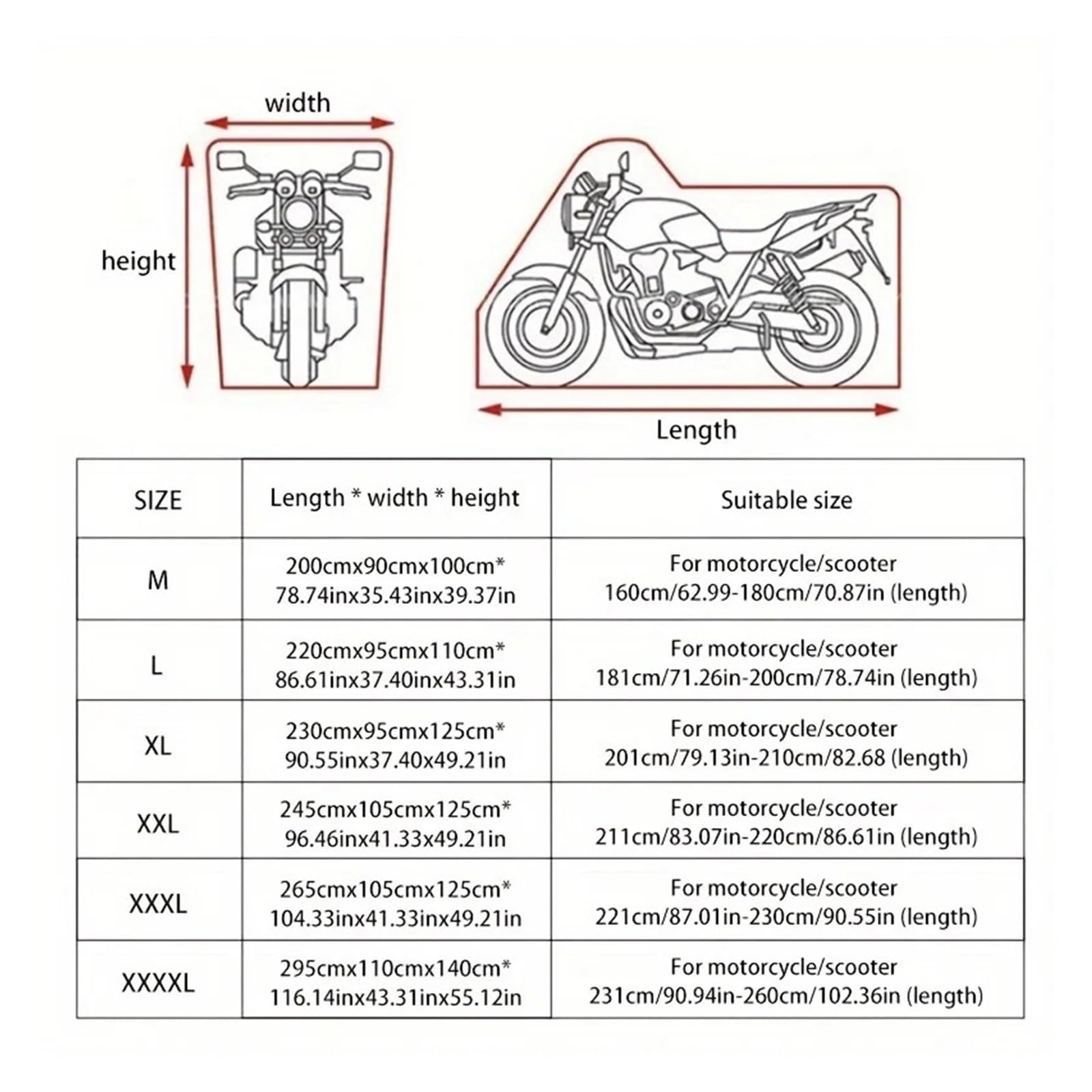 Funda para Motos para Cubierta De Motocicleta Oxford 210D Resistente Tiras Reflectantes Antirrobo para Todo Universal para Protección Elegante