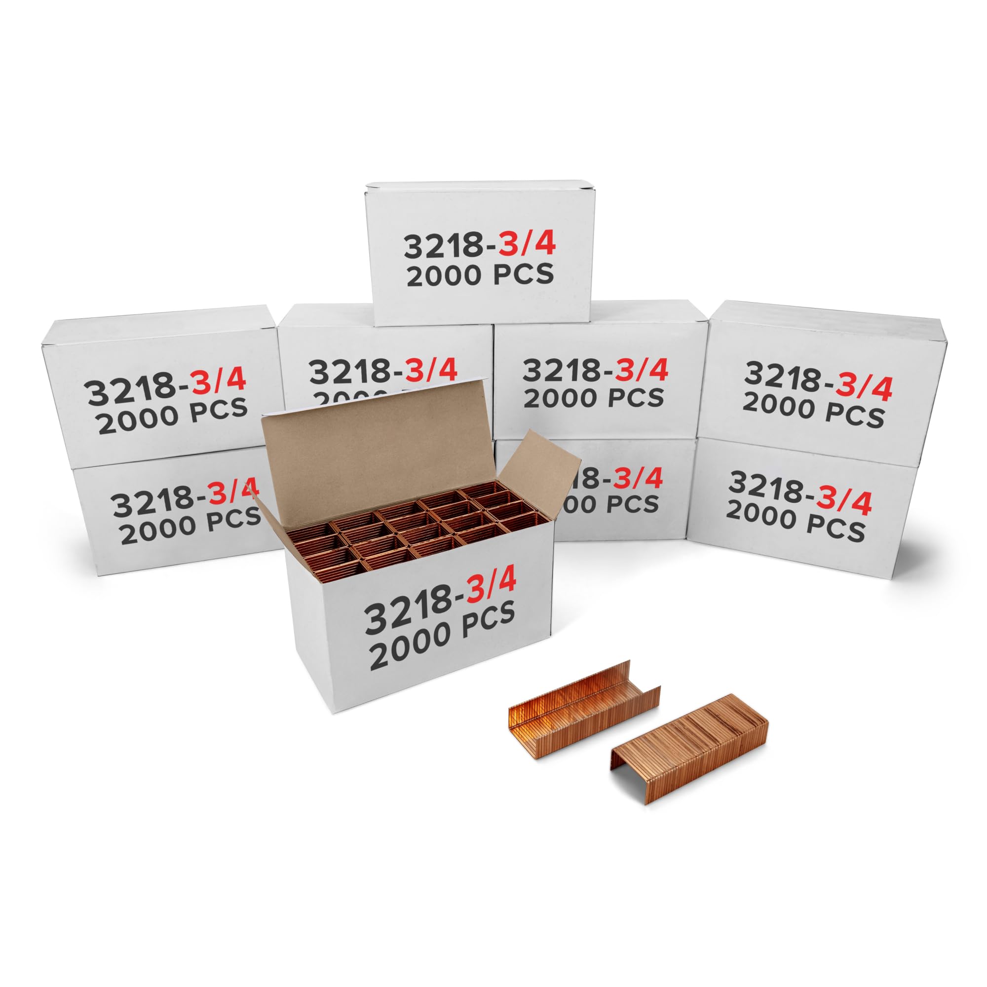 Grapas resistentes para CMB, HDCS, ADCSY 19-32, 1 1/10.2 cm x 3/10.2 cm x 0.2 cm (10 cajas, 20000 piezas) - Grapas industriales no oxidantes - Grapas para grapadoras industriales - Caja de grapas IDL