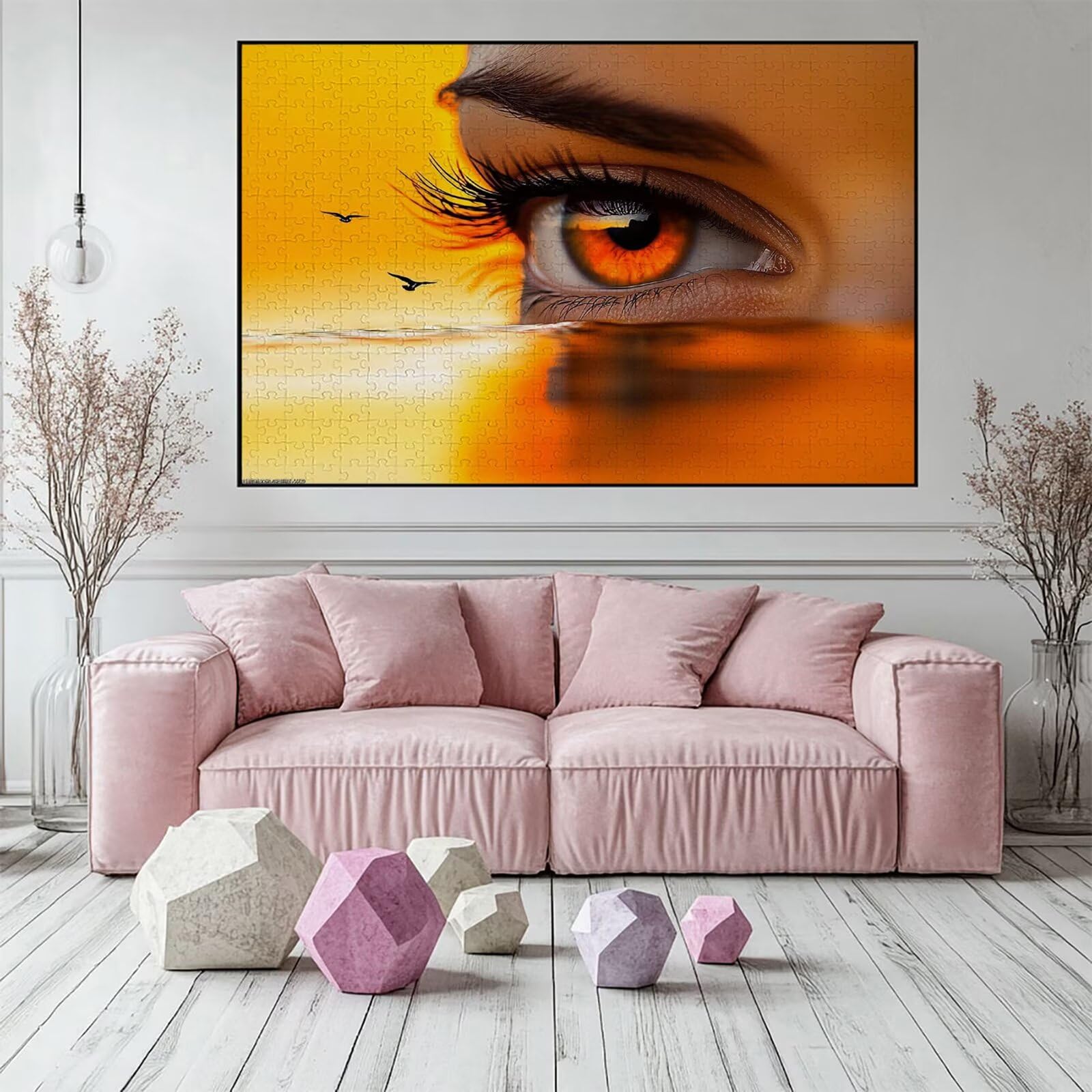 Puzzle 4000 elementów puzzle oko dorosły ptak 141 x 87 cm unikalne rzemiosło klasyczne 3D drewniana układanka do rodzinnych gier aktywnych, układanka do samodzielnego wykonania nawet do dekoracji