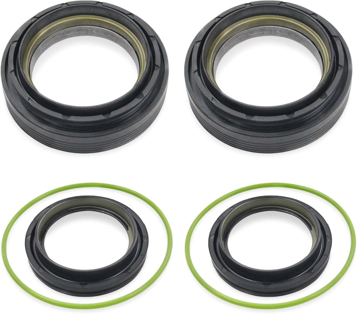 Front Axle Knuckle Tube Seal Kit Compatible For Ford 1998-2004 F250 F350 F450 F550 Super Duty Excursion Dana 50 60 Front Axle Knuckle Tube, Front Oil Seal Set, Replace 50491, 50381, 41784-2