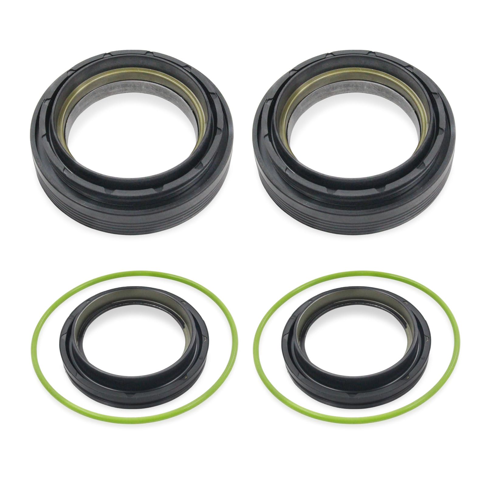 QGHAUC Front Axle Knuckle Tube Seal Kit Compatible For Ford 1998-2004 F250 F350 F450 F550 Super Duty Excursion Dana 50 60 Front Axle Knuckle Tube, Front Oil Seal Set, Replace 50491, 50381, 41784-2