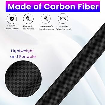 Amazon | 56-290cm 超長見えないカーボンファイバー自撮り棒 Insta360