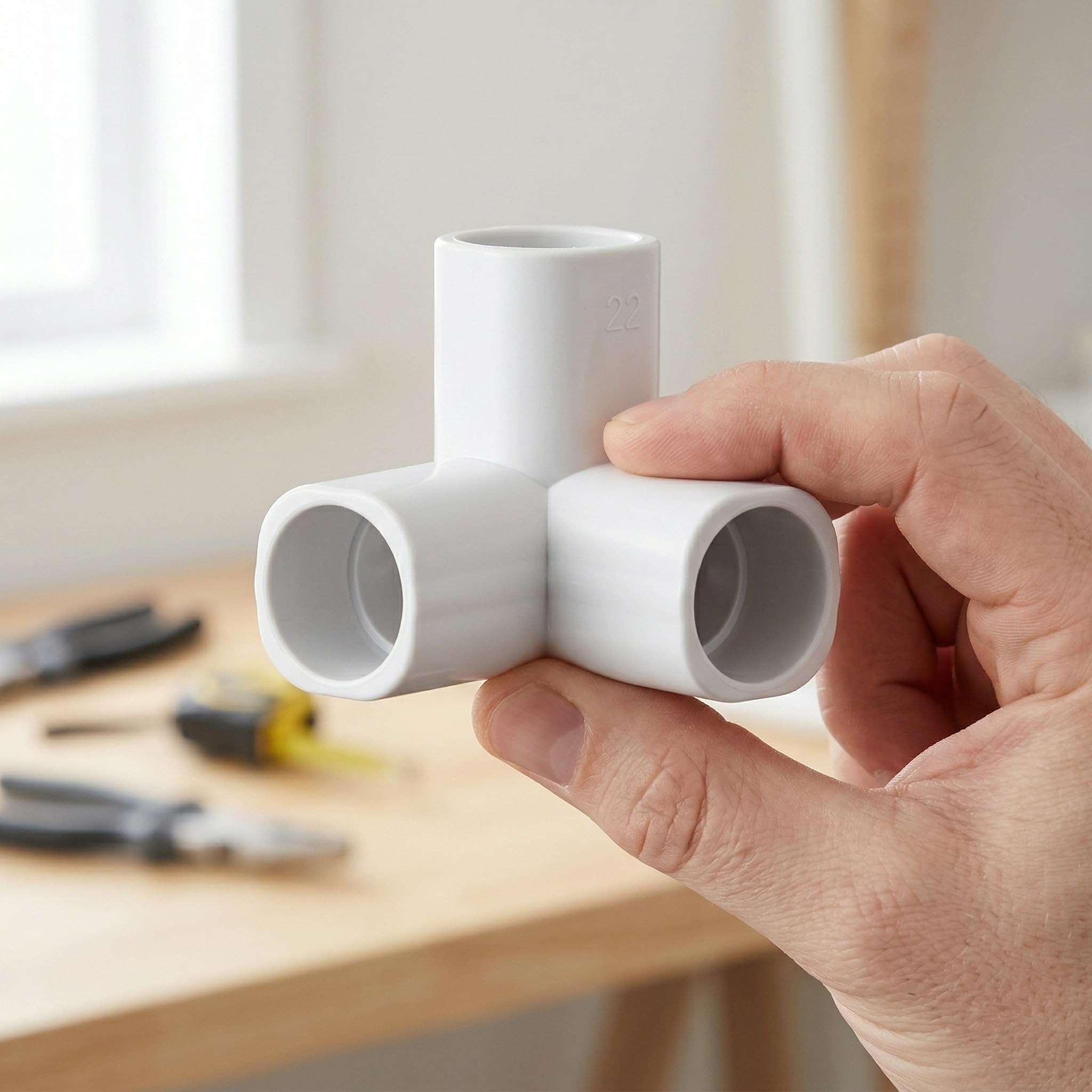 Mikikit Accessori per Box Giochi 6 Pezzi Connettori a T e Angolari in PE per Tubi 22Mm, per Recinzioni di Sicurezza Interne per Ragazzo Ragazza