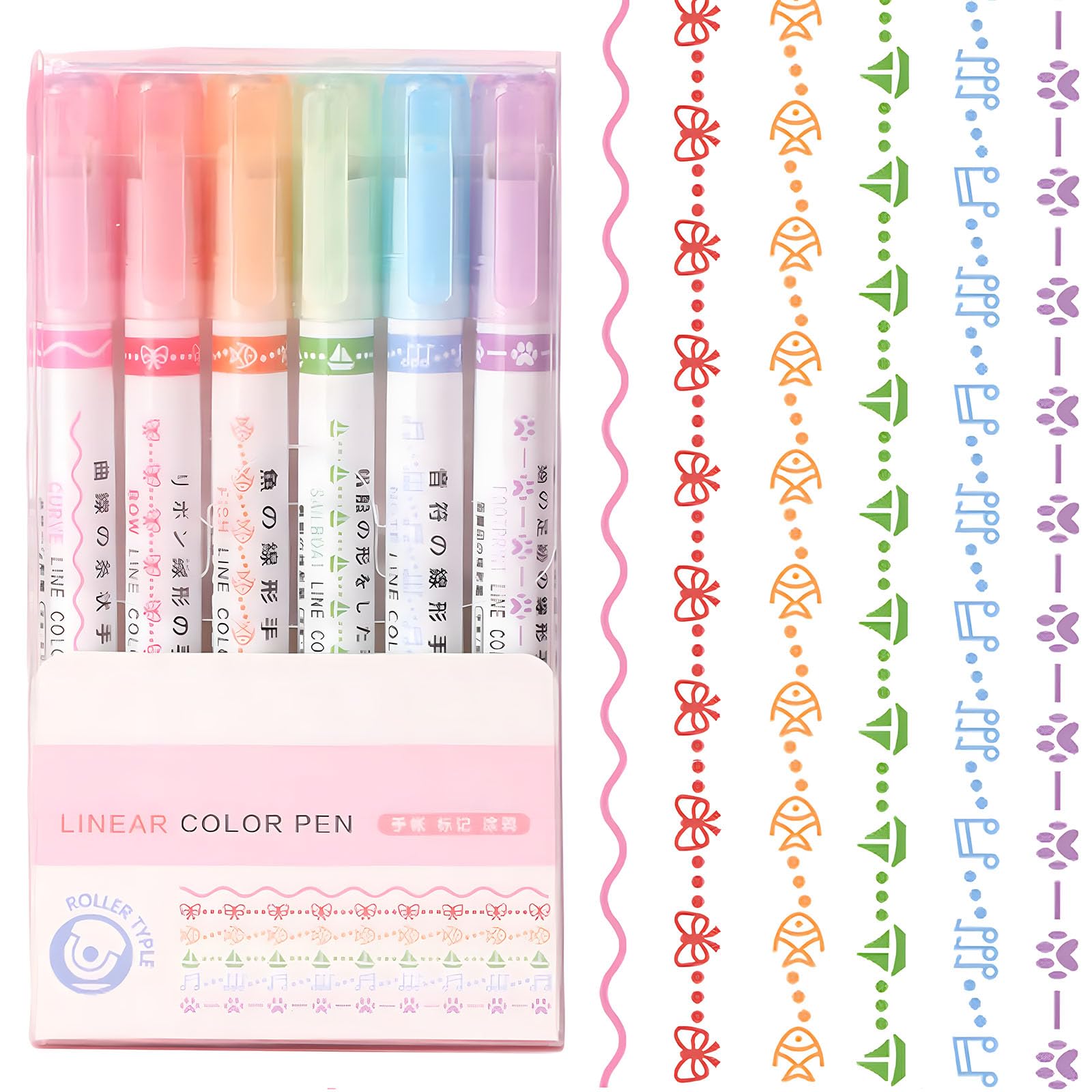 LWMTT Tekstmarkers Pastel 12 Stuks, Highlighter Pen Marker Pastel