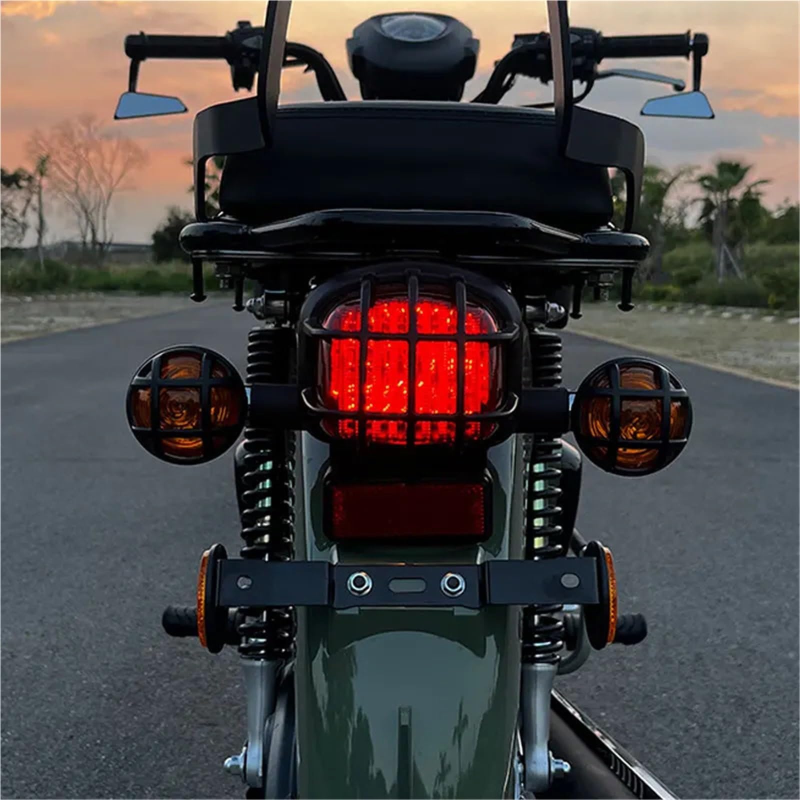 Matowa czarna osłona reflektora, kierunkowskazu i tylnego światła motocyklowego pasująca do Hondy Cross Cub 110 CC110 2020-2024 Osłona ochronna na światła przeciwmgielne Osłona R(Black Five Pcs)