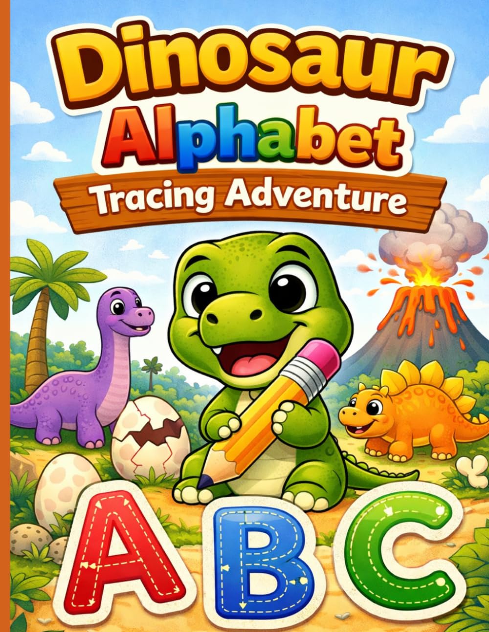 Dinosaur Alphabet Tracing Adventure: Learn Letters, Trace A–Z, Practice Writing, and Have Fun with Cute Dino Activities (My Magical Tracing Journey Book)