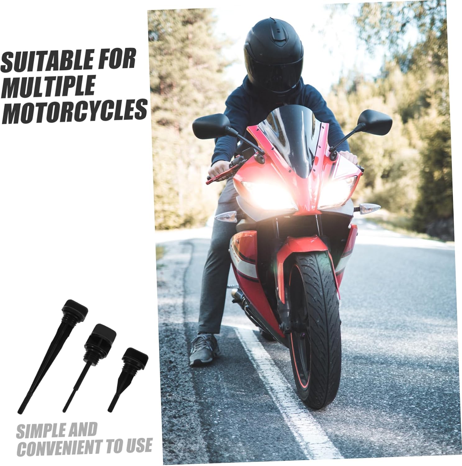 Motorcycle Engine Oil Level Gauge 3pcs Oil Set Plastic Construction Fit Models