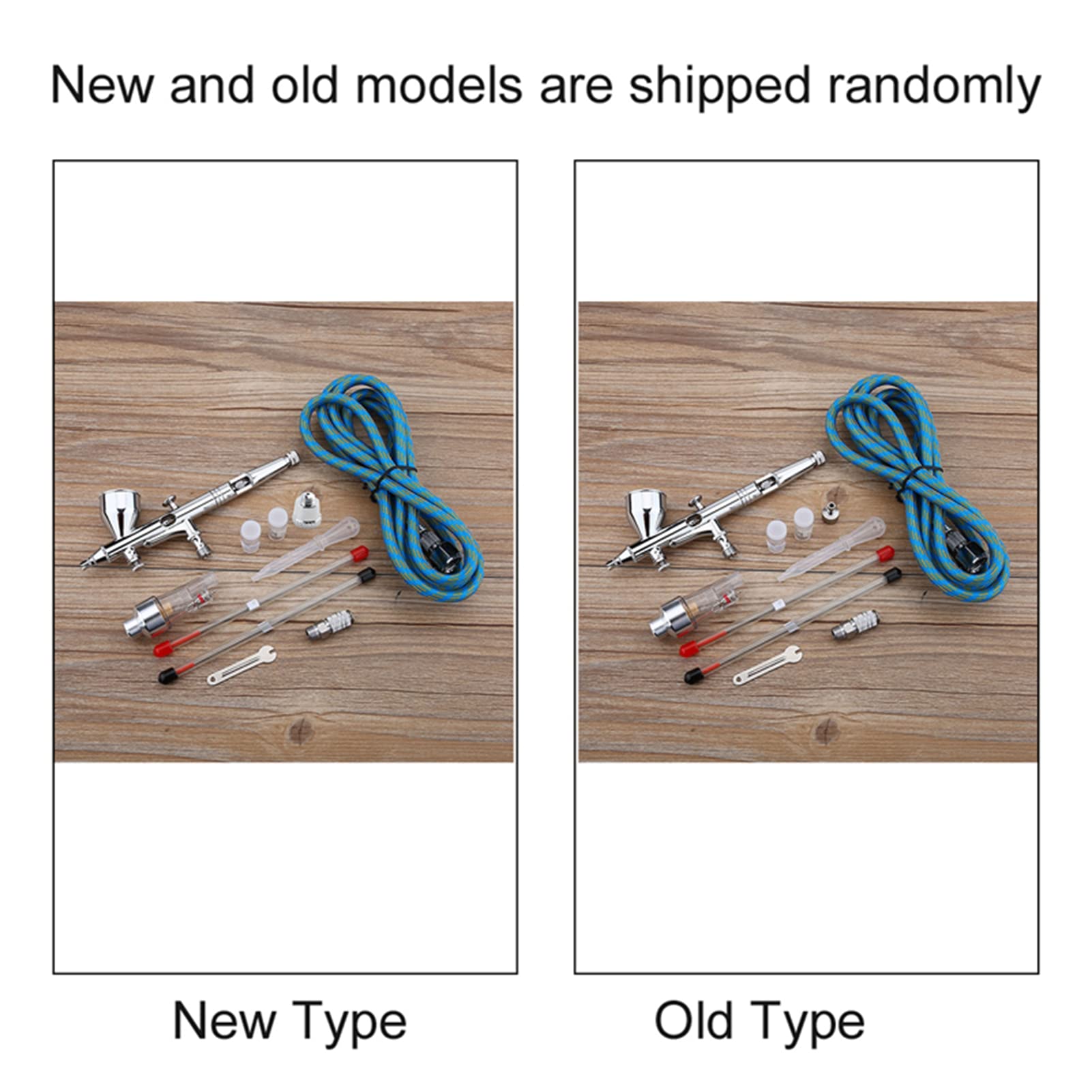 SIXRUN Dual Action Airbrush Kit, Copper Gravity Feed