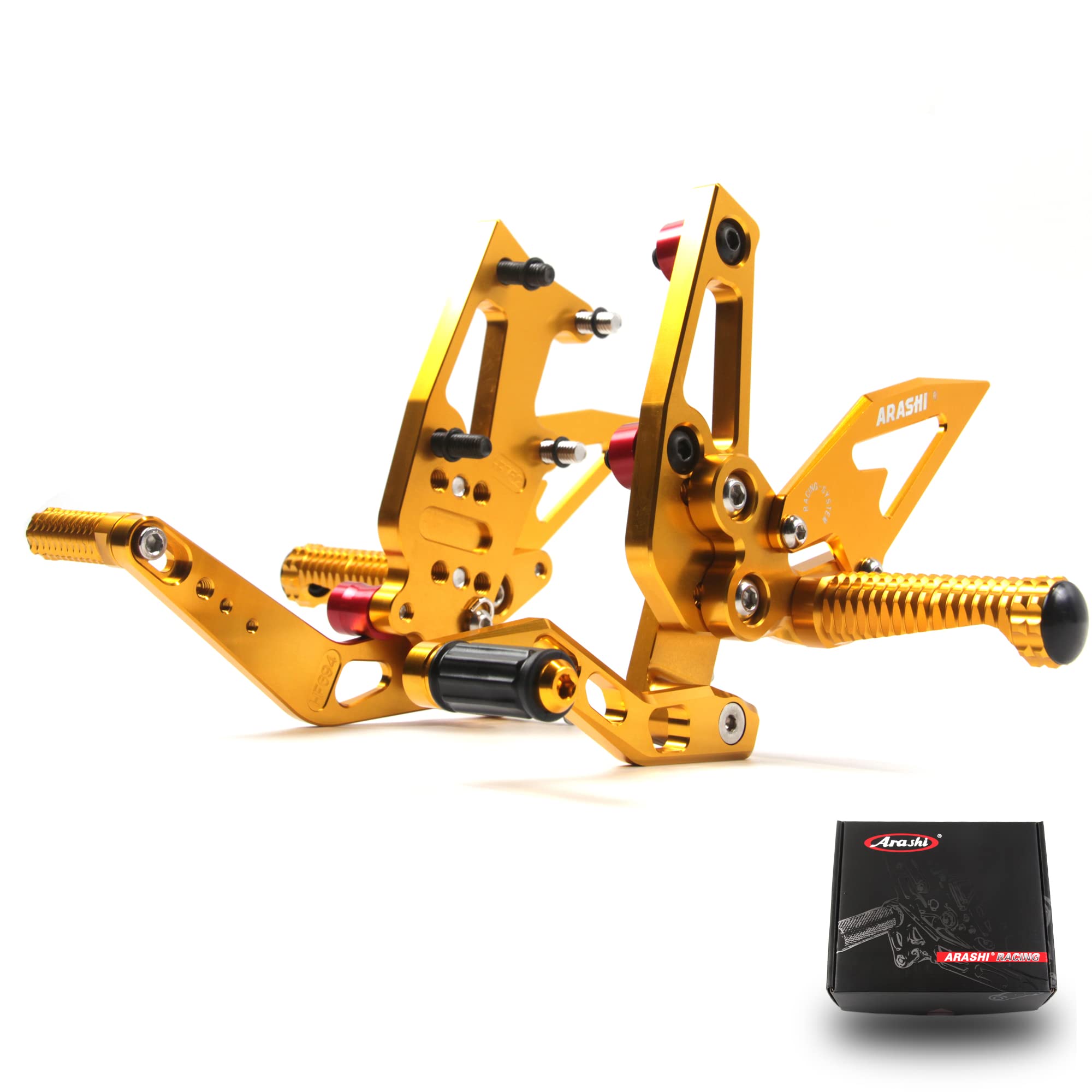 Arashi (Version 2.0) Rearsets for Triumph Speed Triple 1050 2011-2015 Motorcycle Accessories Parts Adjustable Footrests FootPegs Rear Sets Gold 2012 2013 2014