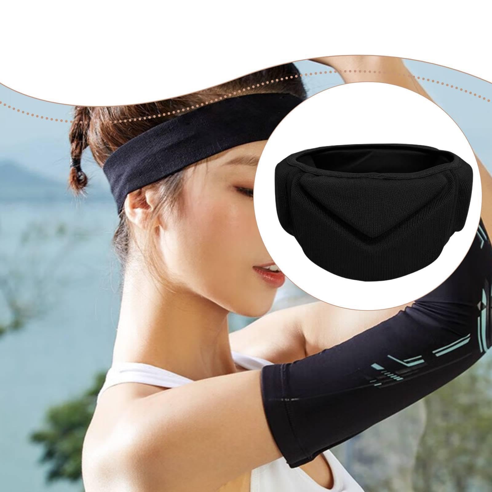 Fascia per Capelli con Protezione Frontale, Imbottitura Protettiva in Schiuma per Sport Intensi, Supporto Ottimale, Tessuto in Nylon Spandex Traspiran