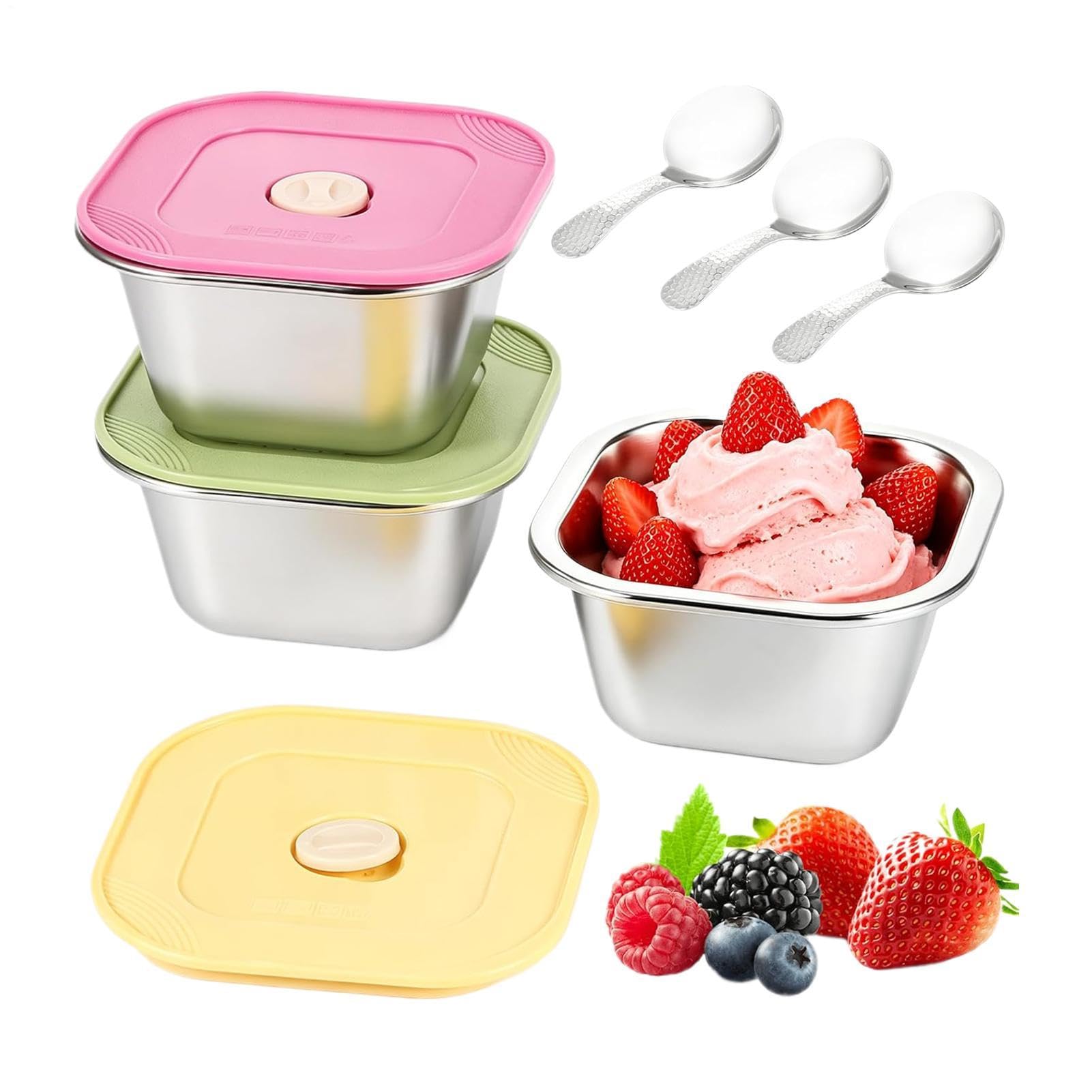 Bols soupe et yaourt hermétiques de 400ml pour une conservation optimale au réfrigérateur et frigo