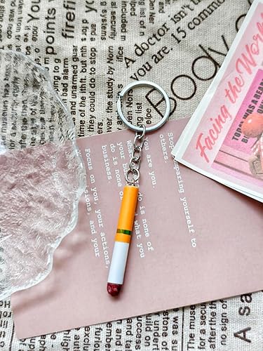 Miniatura 3 de Llaveros de cigarrillos retro divertidos lindos regalos bolsa encantos llaveros creativos geniales punk Halloween para hombres mujeres cartera