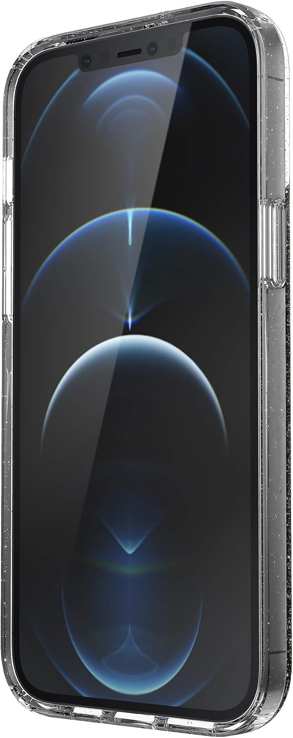 Speck Products Gemshell Glitter iPhone 12 Pro Max Case, Clear/Clear with Gold Glitter (137611-9221)