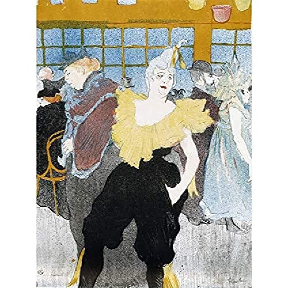 Toulouse-Lautrec Clowness Moulin Rouge Unframed Wall Art Print Poster Home Decor Premium