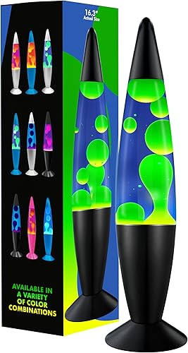 Jambo Hermosa lámpara de 16 pulgadas con cera, luz nocturna relajante para decoración del hogar, extra alta, lámpara de sala de estar, oficina,