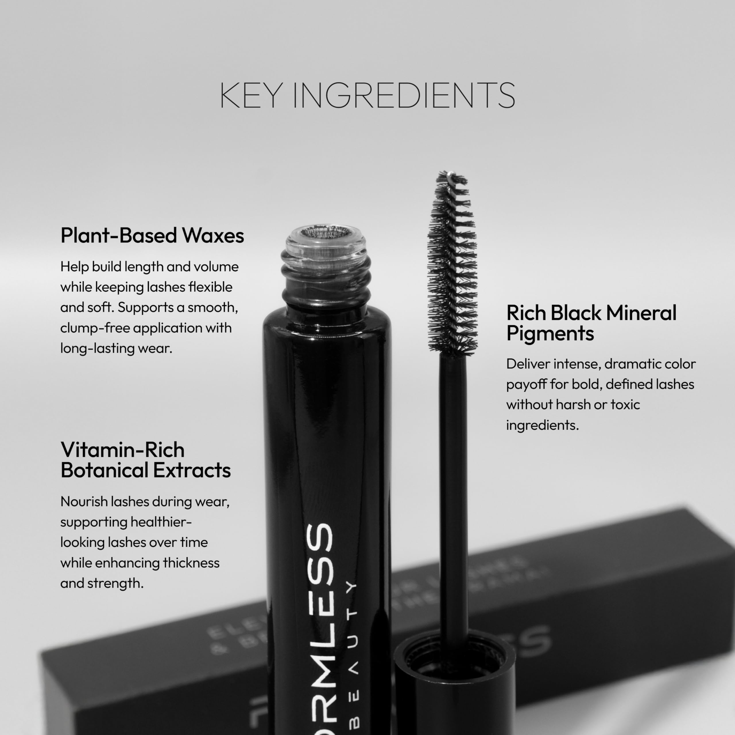 Formless Beauty Elevate Mascara, Black – Clean Vegan Lengthening