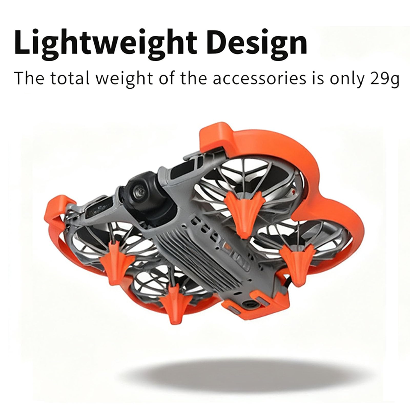 3en1 Protection Kit pour DJI Neo 2 Protection d'hélices+Train d'atterrissage+Transceiver Protecteur, Protection Anti-Collision Protecteur des hélices Drone Accessoires pour DJI Neo 2 (Orange)