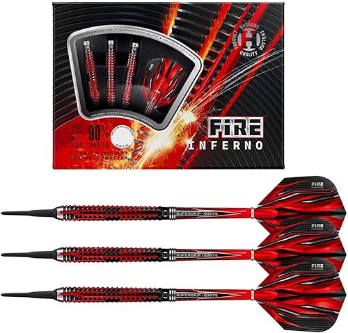 Harrows Fire Inferno 90% Tungsteno Punta Suave Dardos