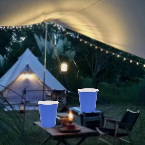 Miniatura 8 de Yes!Fresh Hot Party - Vasos de papel, 8 onzas, 50 unidades, varios colores (azul)