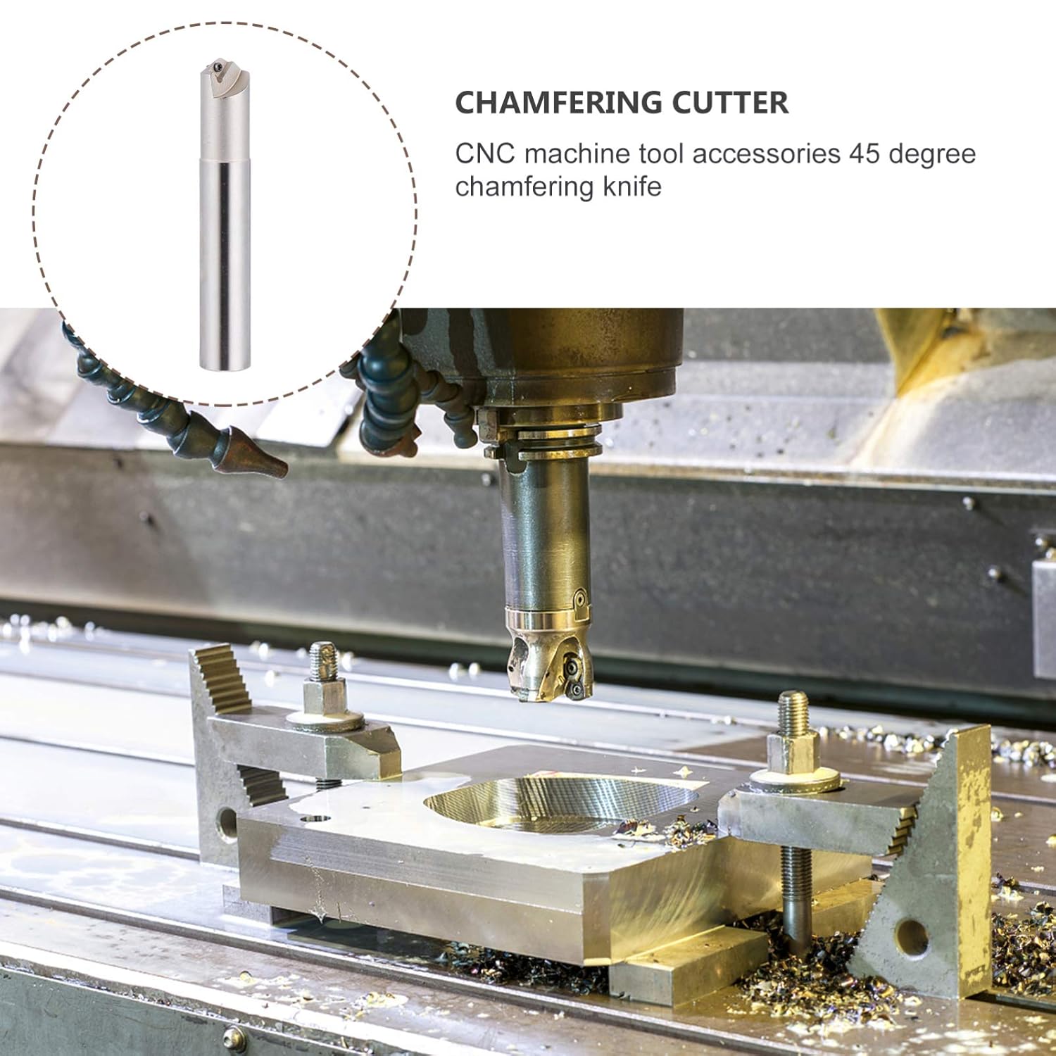 Veemoon 90degree Milling Cutter Arbor Cutting End Mill Shanks Chamfering Tool Holder Arbor Inserts Accessories Versatile Angles