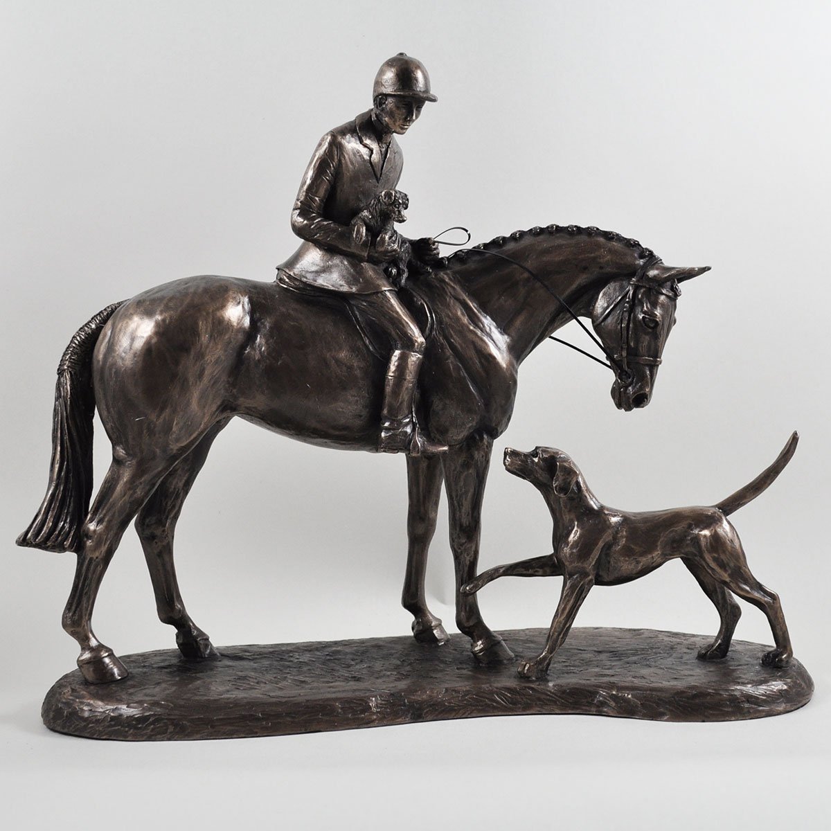 Country Companions, Cold Cast Bronze Horse Statue by Harriet Glen
